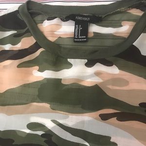 Camo Print Top